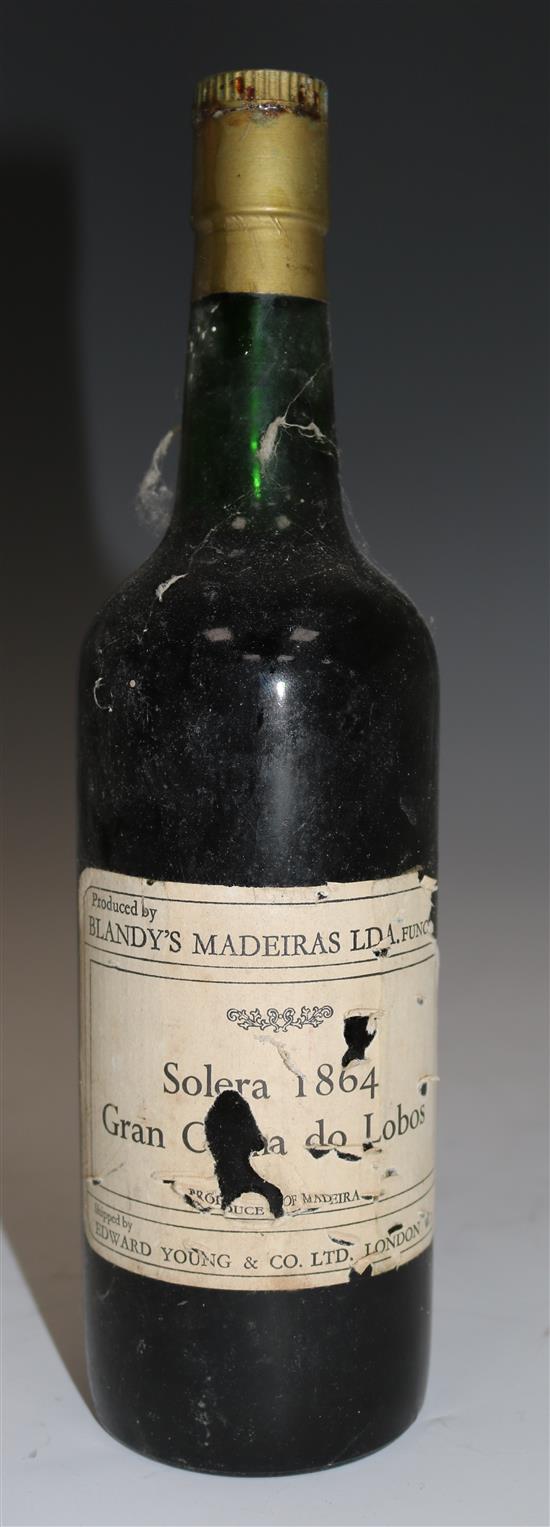 A bottle of Blandys Madeira Solera, 1864.